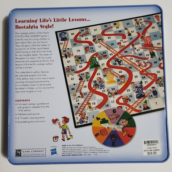 Chutes and Ladders Board Game Nostalgia "1956" Edition - Picture 12 of 12